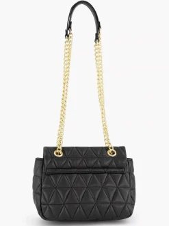 Outlet Zwarte Schoudertas Doorgestikt Dames Online Exclusive Accessoires