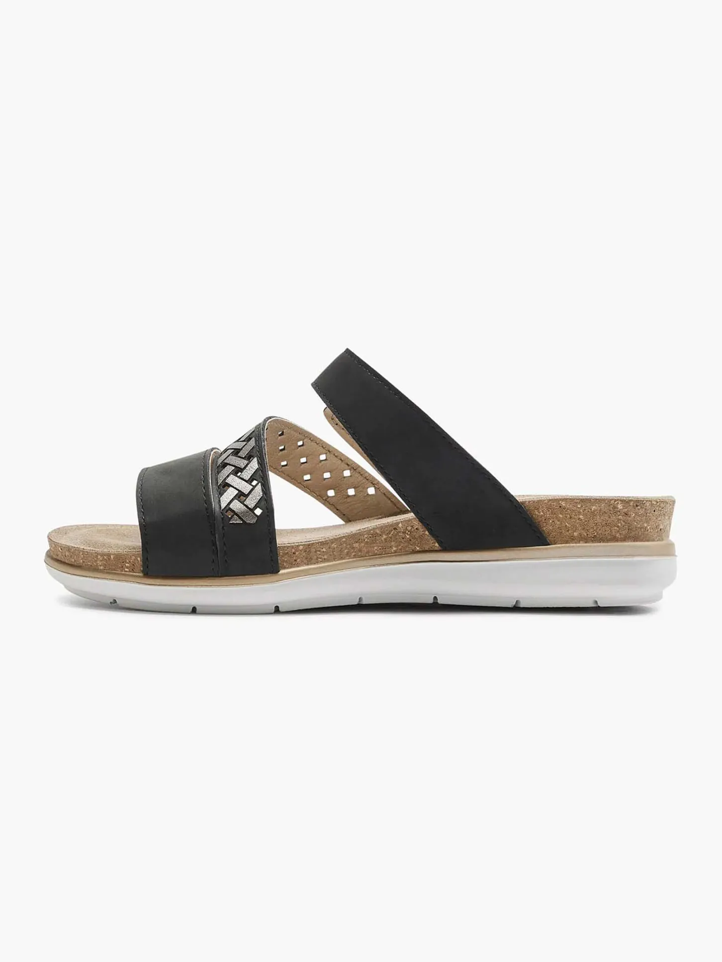 Zwarte Slipper Gespsluiting Dames Slippers