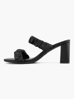 Discount Zwarte Slipper Hak Dames Sandalen