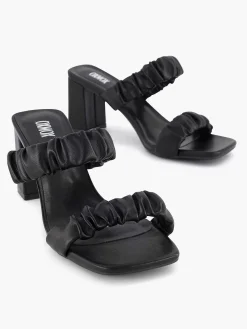 Discount Zwarte Slipper Hak Dames Sandalen