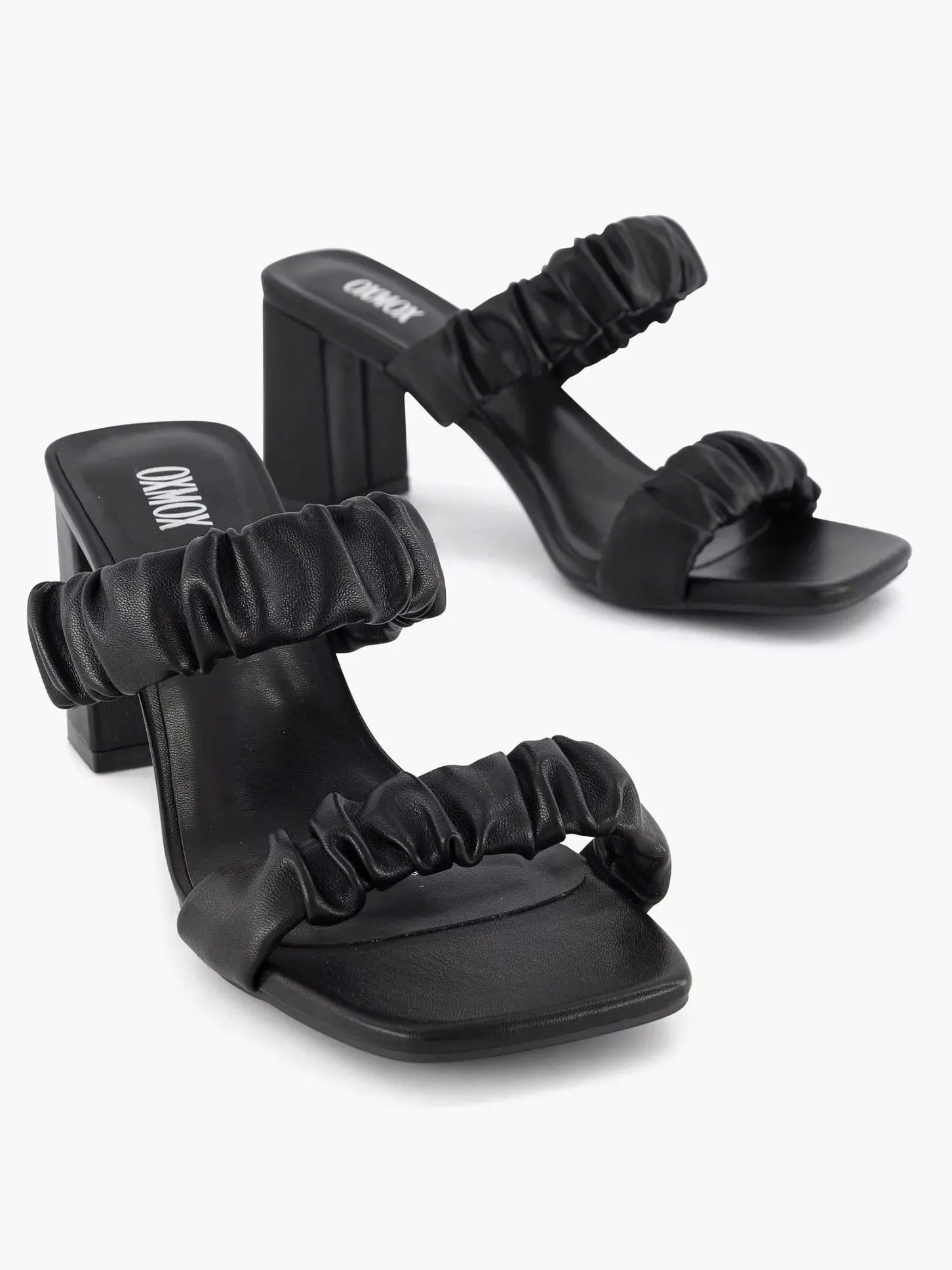 Discount Zwarte Slipper Hak Dames Sandalen