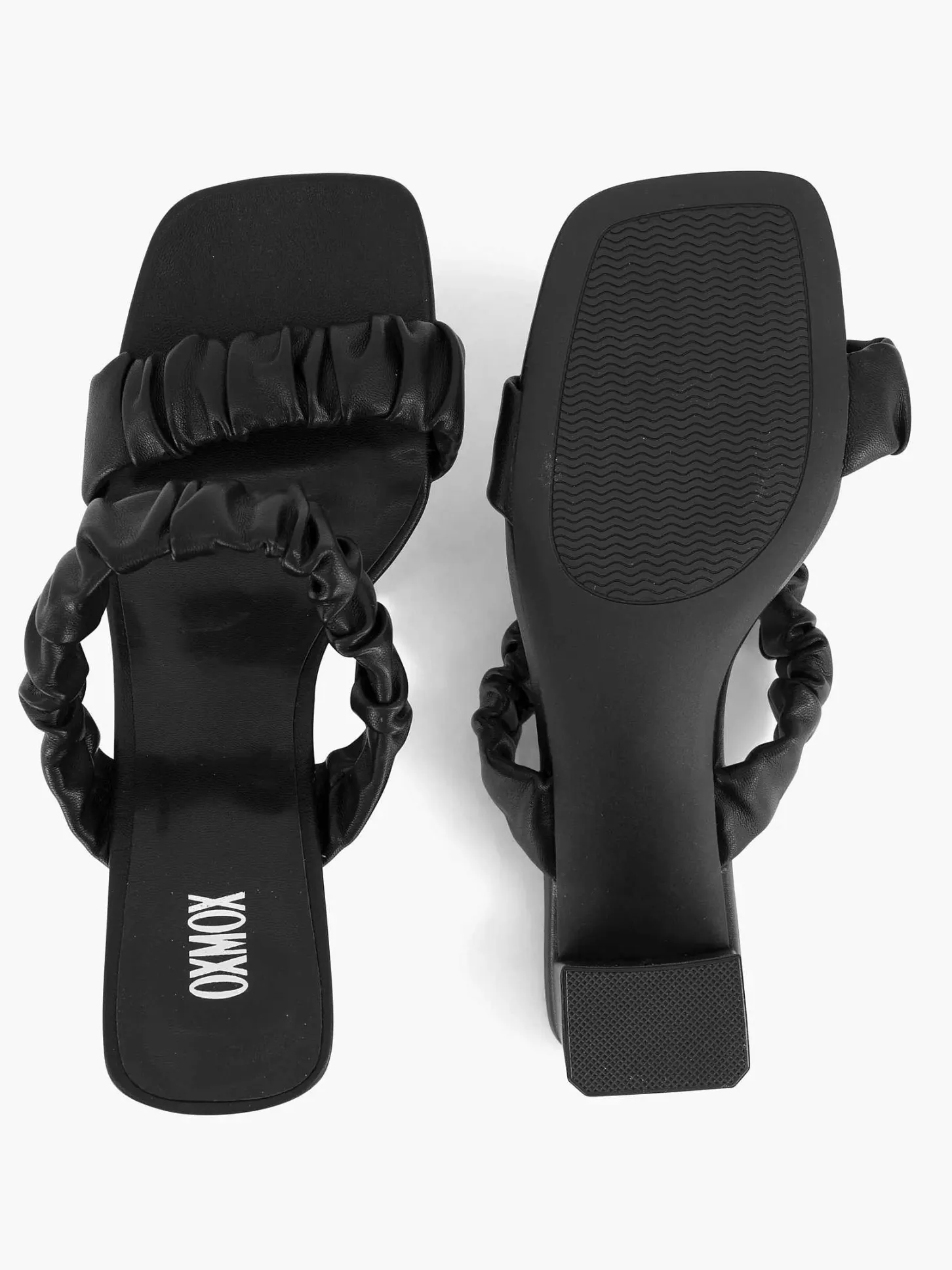Discount Zwarte Slipper Hak Dames Sandalen