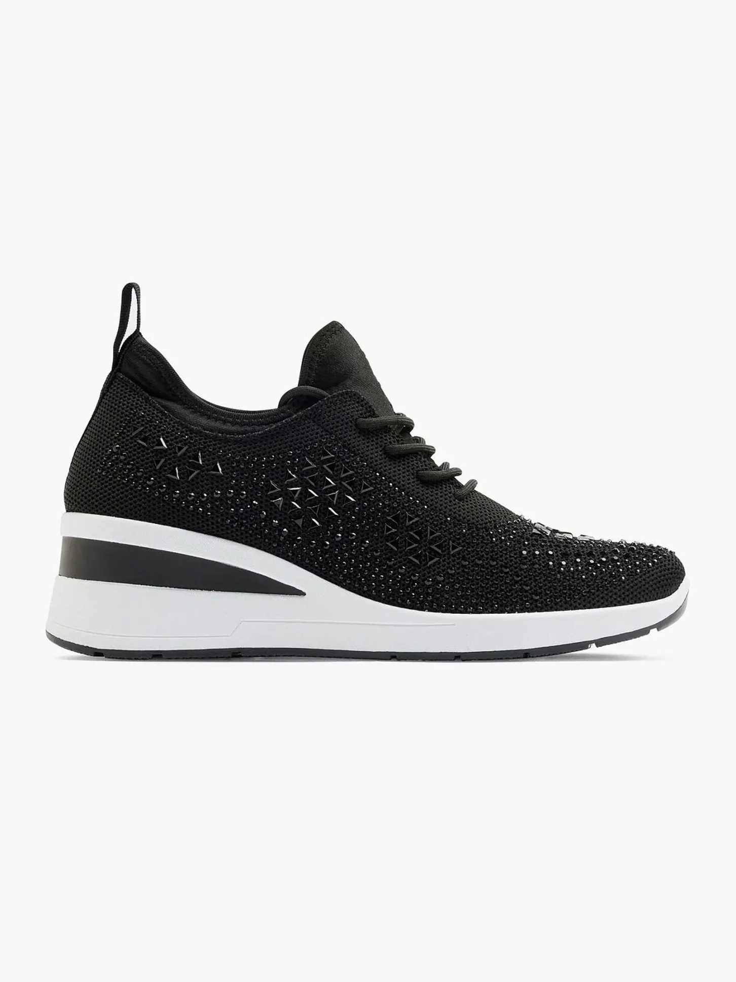 Outlet Zwarte Sneaker Steentjes Dames Sneakers