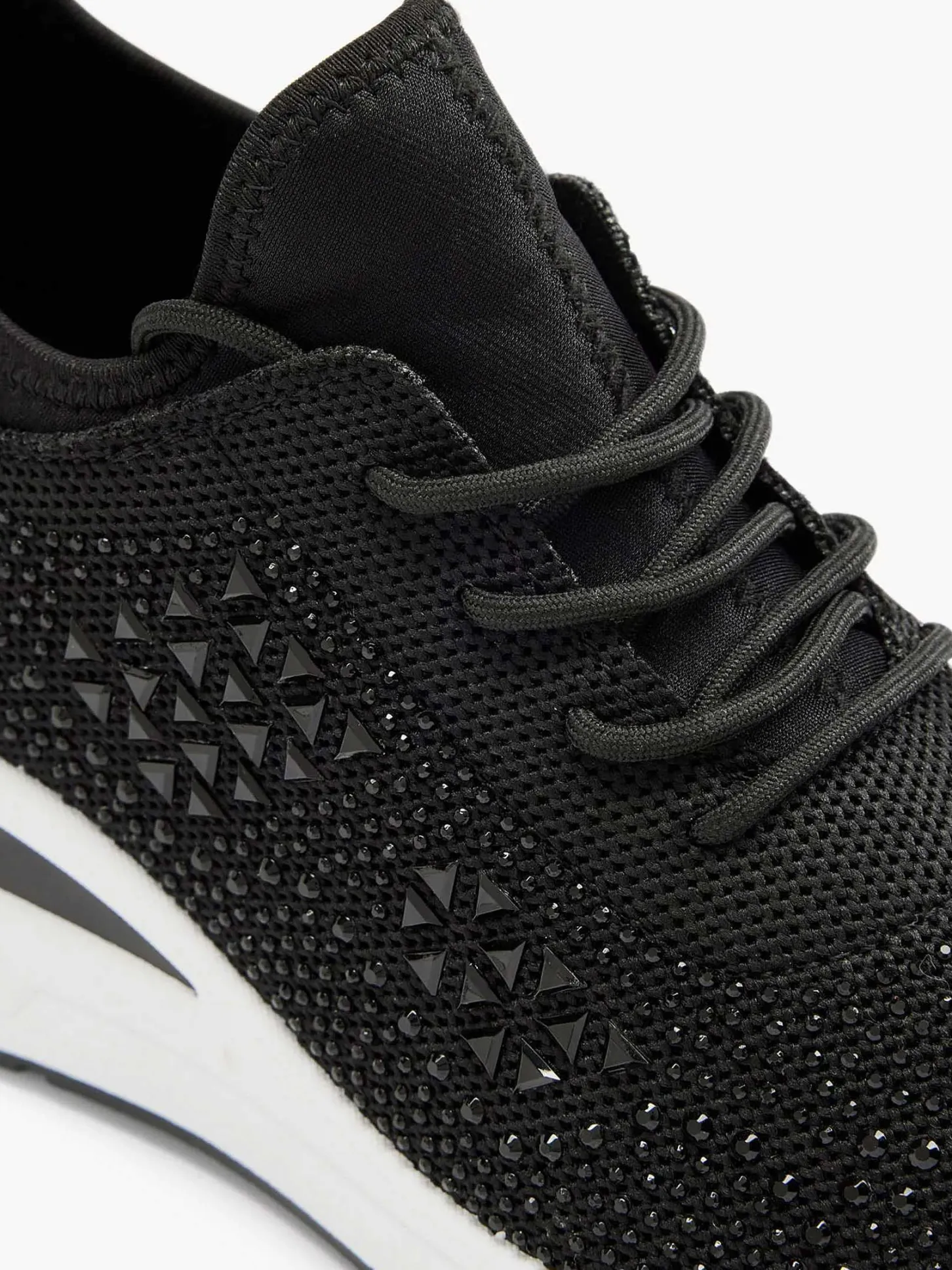 Outlet Zwarte Sneaker Steentjes Dames Sneakers