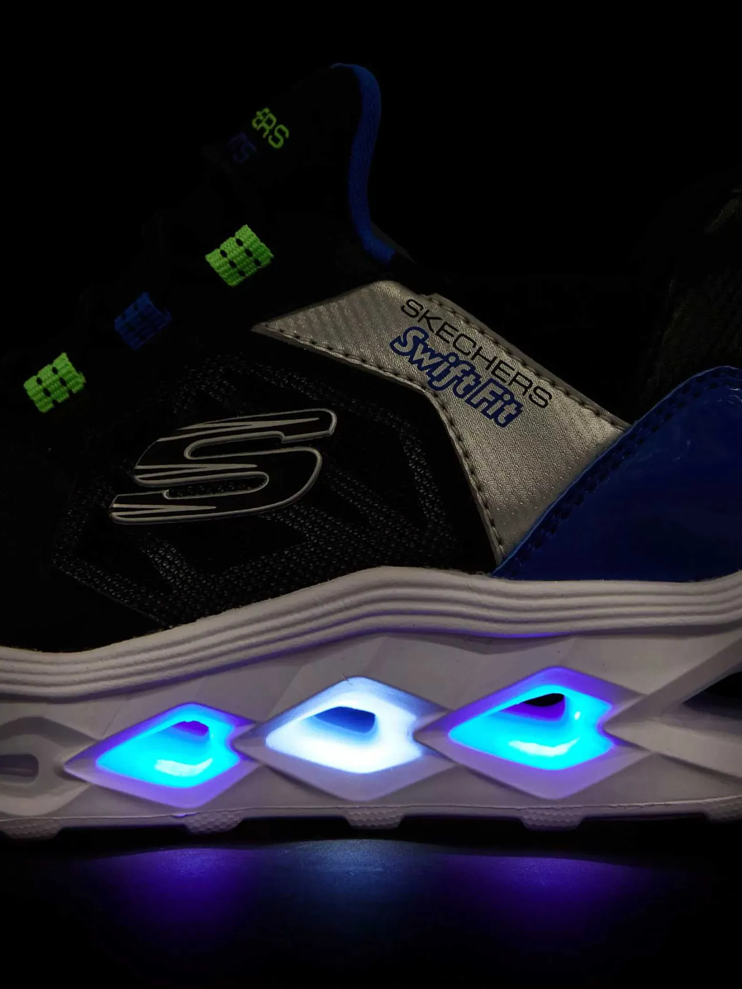 Discount Zwarte Sneaker Swift Fit - Hands Free Lichtjes Kinderen Babyschoenen