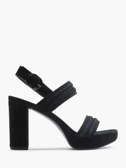 Hot Zwarte Suede Sandalette Dames Sandalen