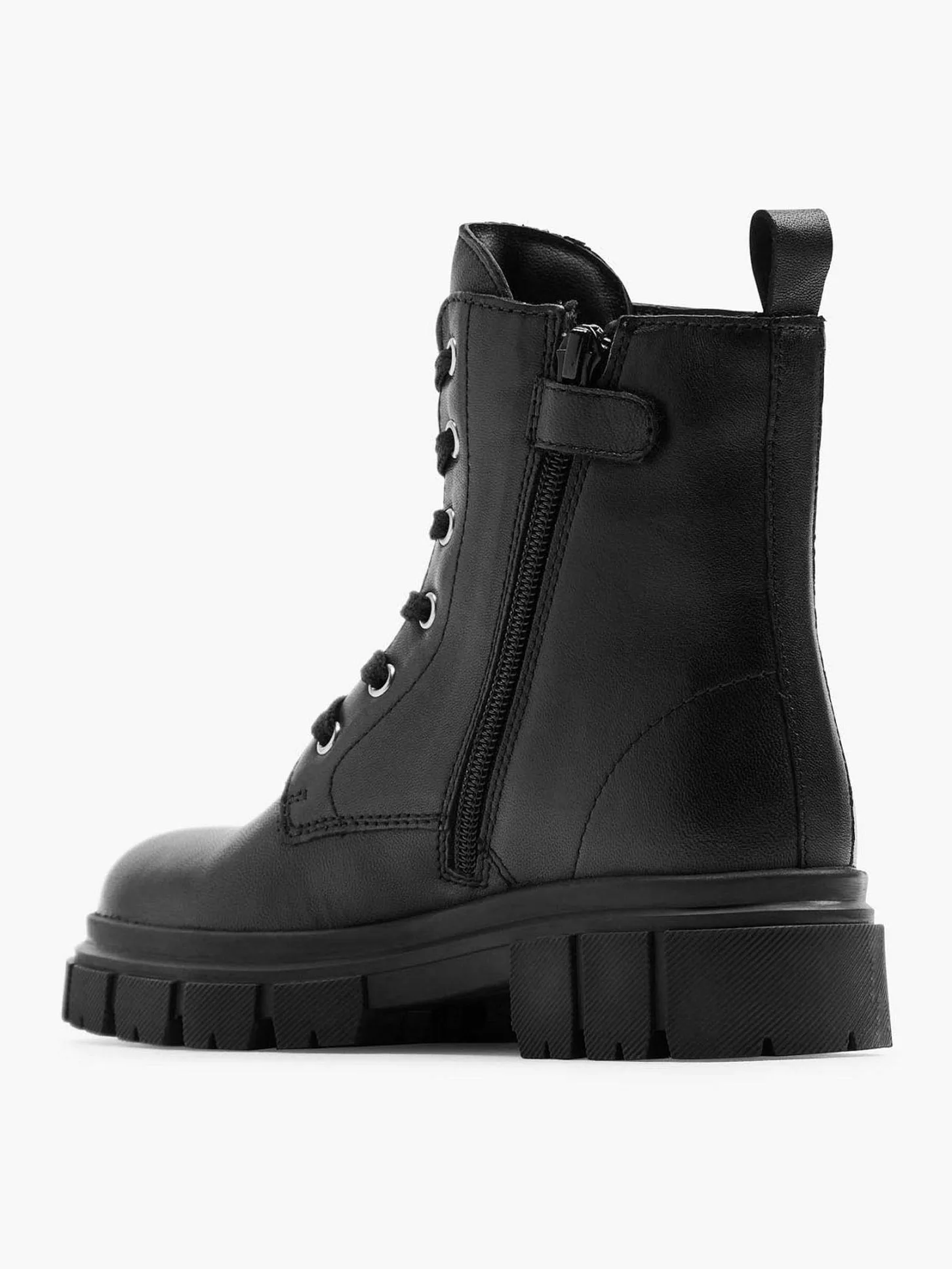 Outlet Zwarte Veterboot Kinderen Jongensschoenen