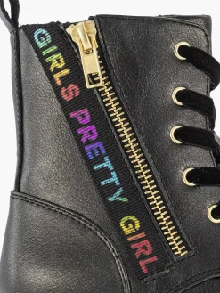 Sale Zwarte Veterboot Kinderen Jongensschoenen