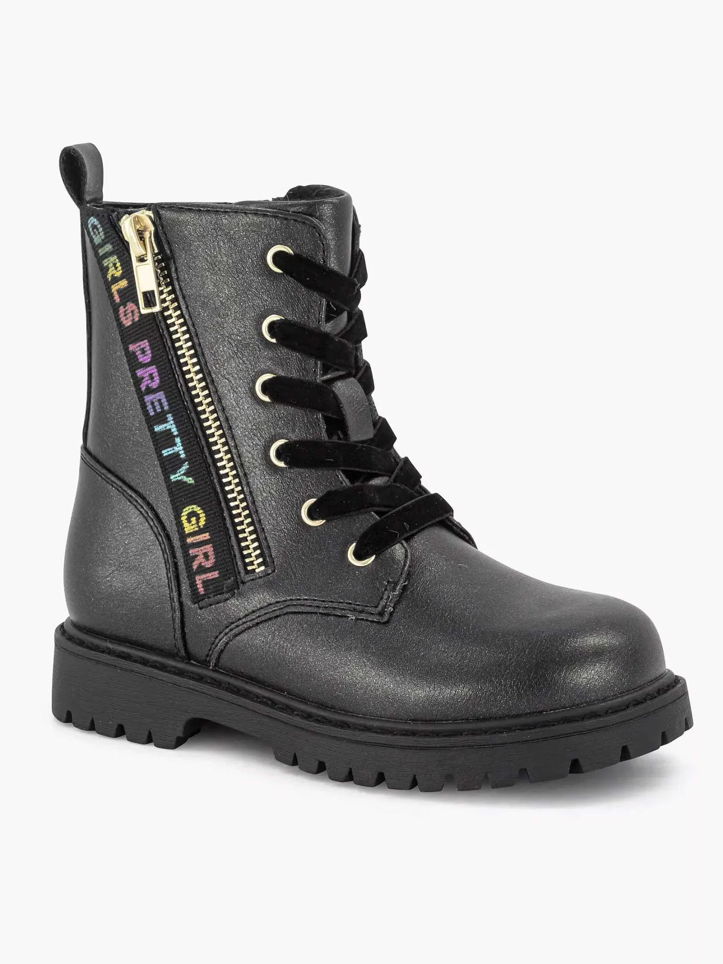 Sale Zwarte Veterboot Kinderen Jongensschoenen