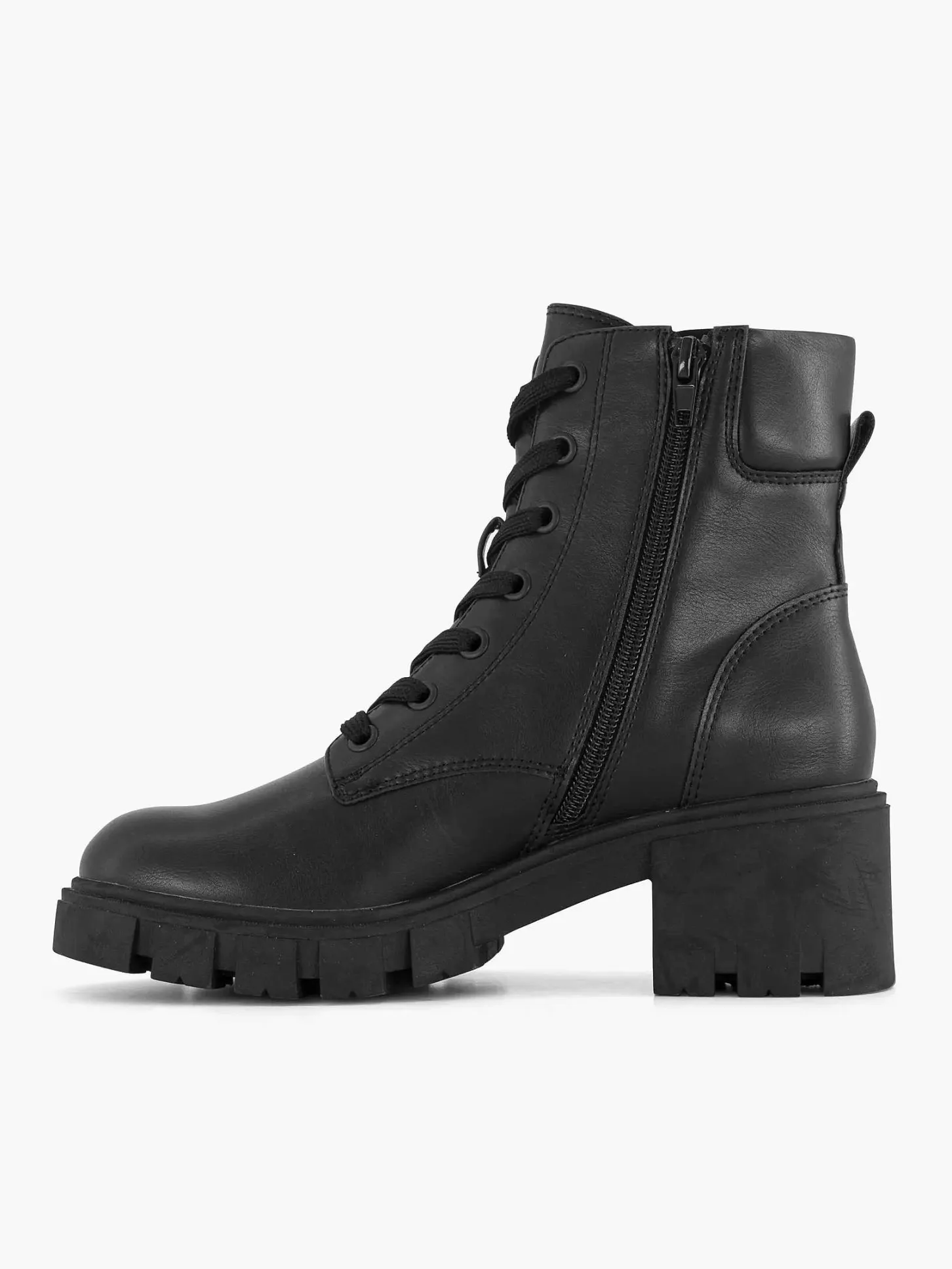 Hot Zwarte Veterboot Dames Enkellaarzen & Boots