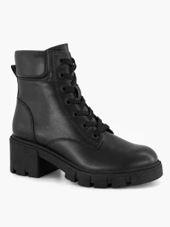 Hot Zwarte Veterboot Dames Enkellaarzen & Boots