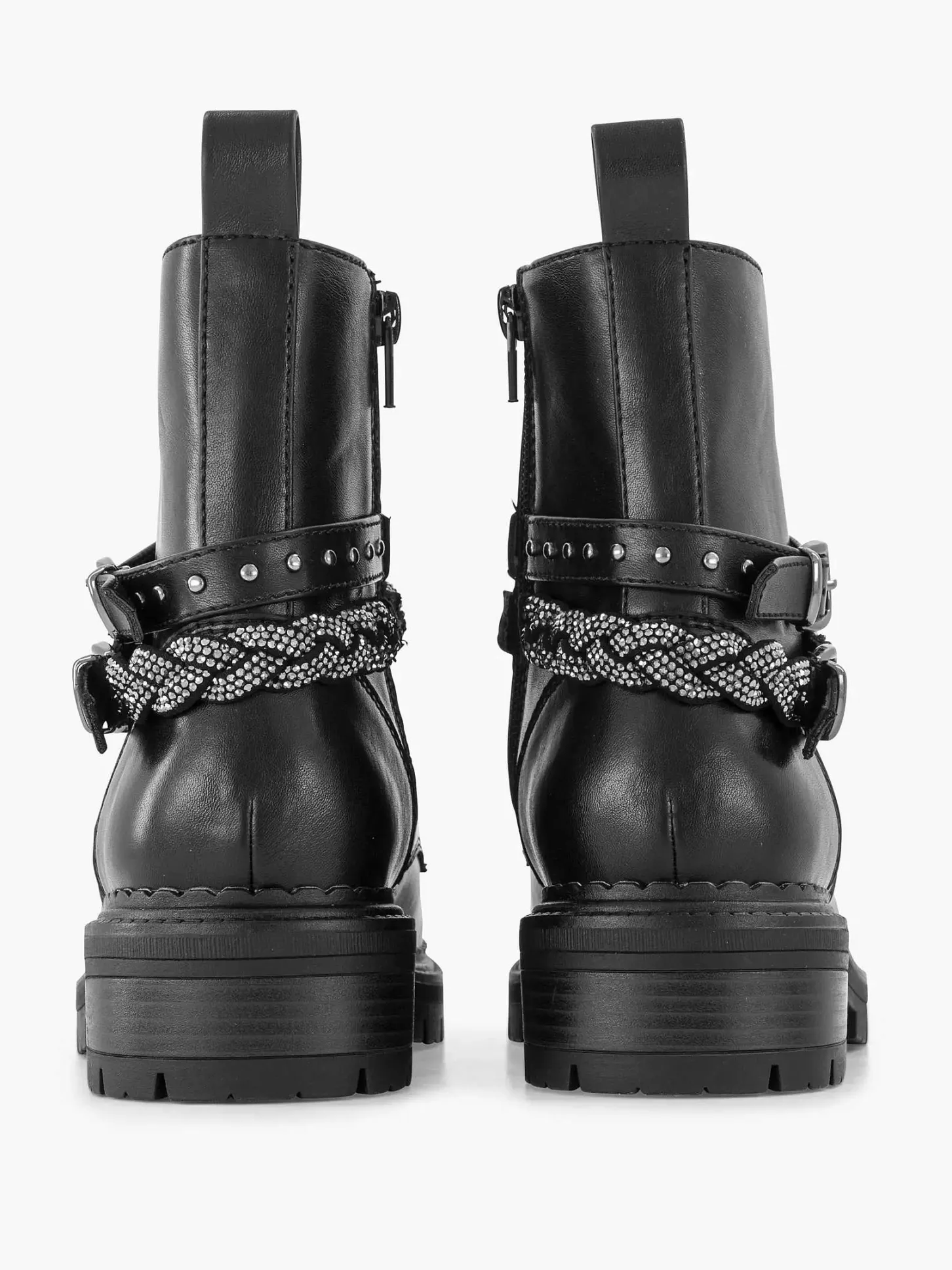 Sale Zwarte Veterboot Dames Enkellaarzen & Boots