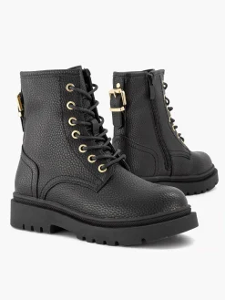 Outlet Zwarte Veterboot Kinderen Jongensschoenen