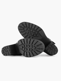 Hot Zwarte Veterboot Hak Dames Enkellaarzen & Boots