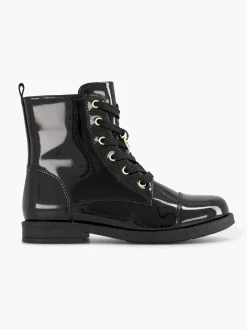 Outlet Zwarte Veterboot Lak Kinderen Jongensschoenen