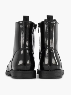 Outlet Zwarte Veterboot Lak Kinderen Jongensschoenen