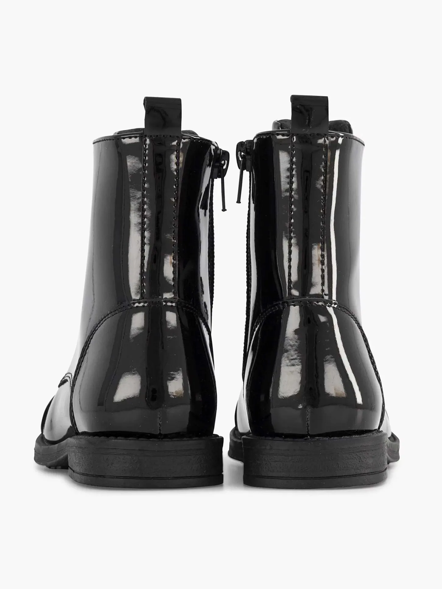Outlet Zwarte Veterboot Lak Kinderen Jongensschoenen