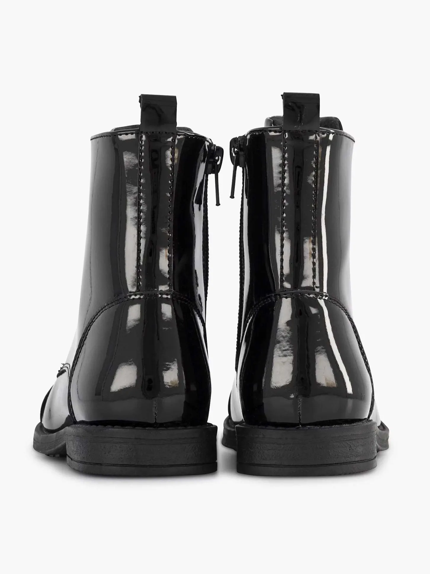 Zwarte Veterboot Lak Kinderen Jongensschoenen