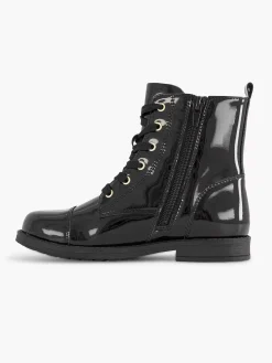 Zwarte Veterboot Lak Kinderen Jongensschoenen