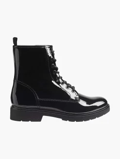 Discount Zwarte Veterboot Lak Dames Enkellaarzen & Boots