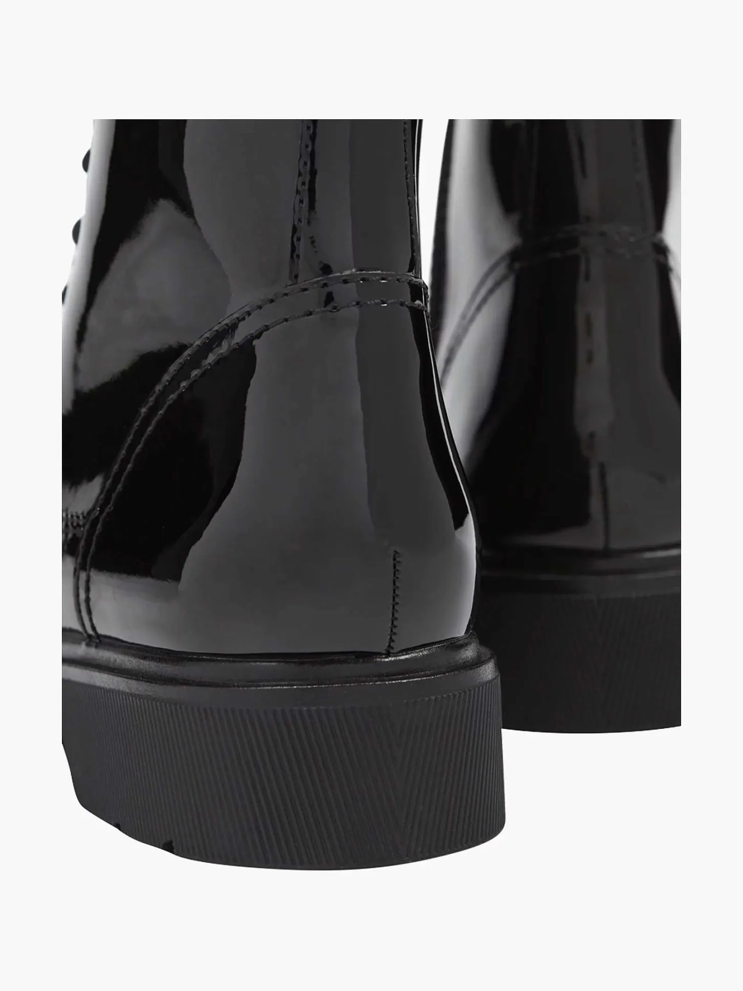 Discount Zwarte Veterboot Lak Dames Enkellaarzen & Boots