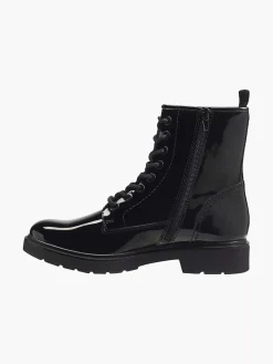 Discount Zwarte Veterboot Lak Dames Enkellaarzen & Boots