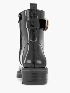 Clearance Zwarte Veterboot Lak Dames Enkellaarzen & Boots