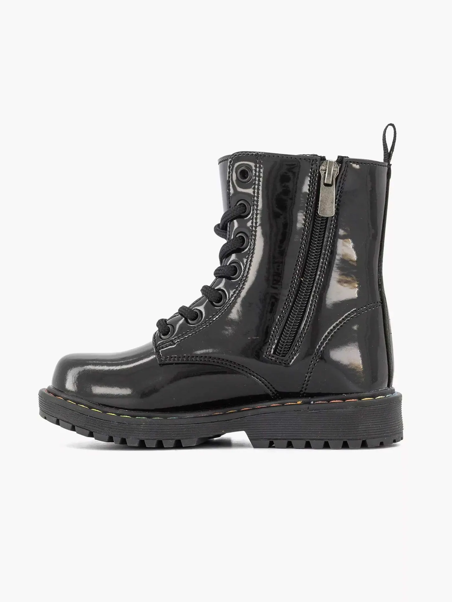 Zwarte Veterboot Regenboog Kinderen Jongensschoenen
