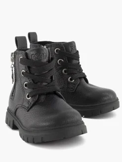 Hot Zwarte Veterboot Sterretje Kinderen Jongensschoenen