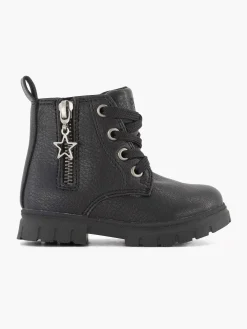 Hot Zwarte Veterboot Sterretje Kinderen Jongensschoenen