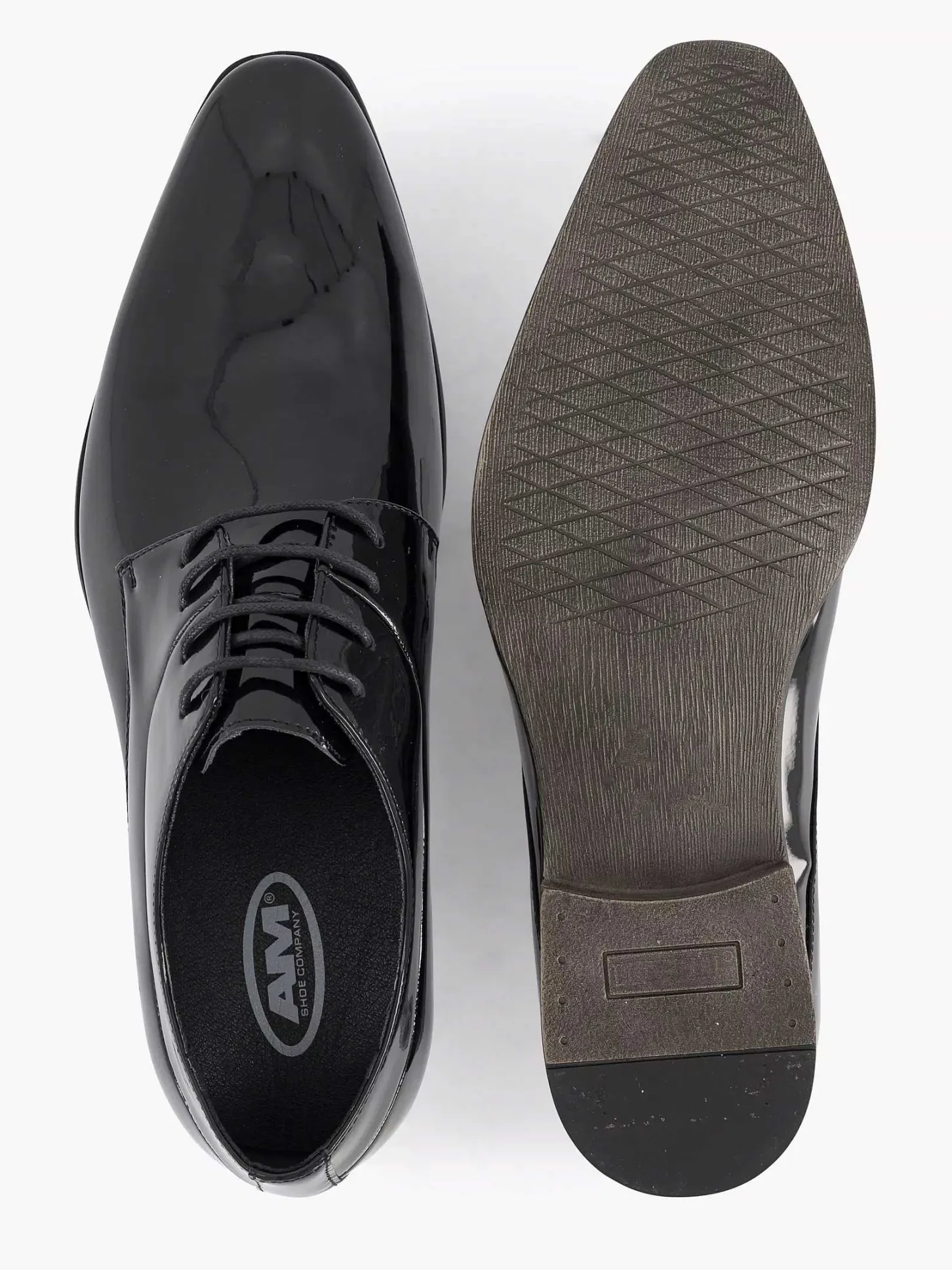 Zwarte Veterschoen Lak Heren Geklede Schoenen