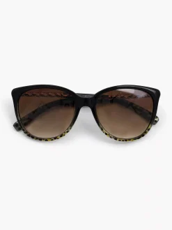 Online Zwarte Zonnebril Met Panterprint Dames Online Exclusive Accessoires