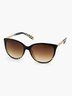 Online Zwarte Zonnebril Met Panterprint Dames Online Exclusive Accessoires